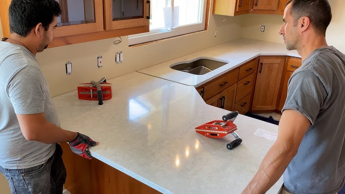 Solid Surface Countertops-Install-Concrete-Stainless Steel